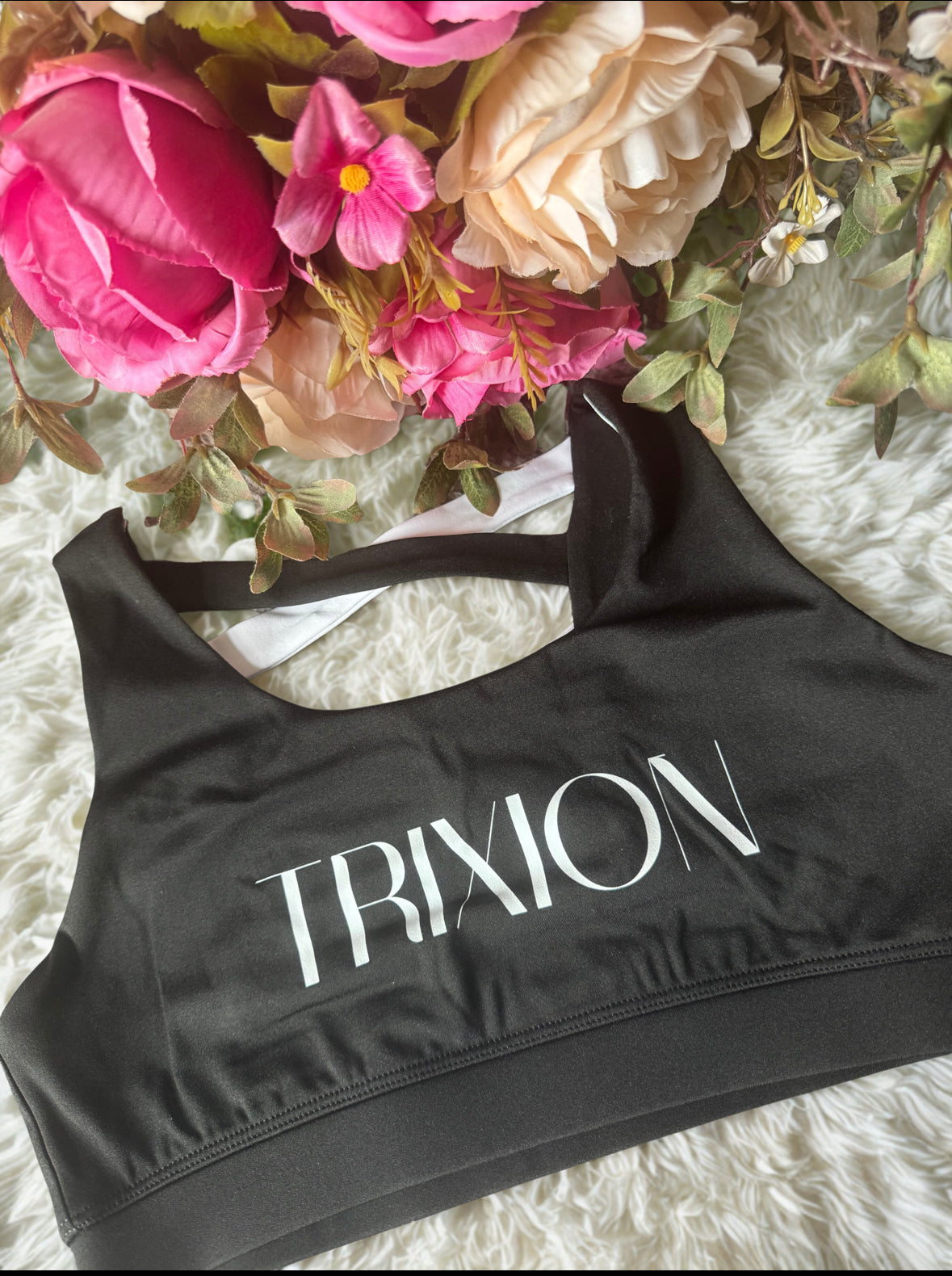 Black Trixion Cross Back Crop Set