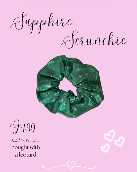 Teal Green Sapphire Scrunchie