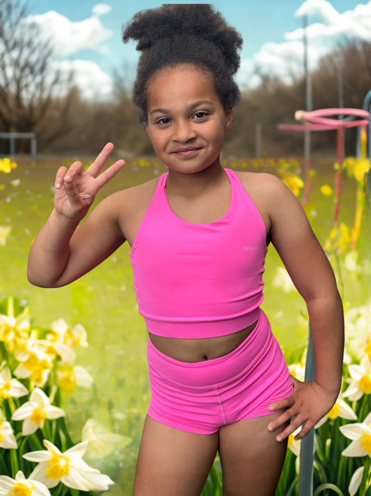 Trixion Youth Gym Set – Pink Edition (Ages 6–12)